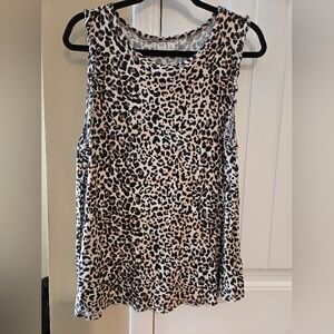 Maurices 24/7 Leopard Print Sleeveless Top Sz XL